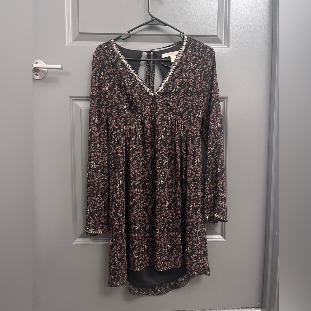 Forever 21 Black and Pink Floral Dress